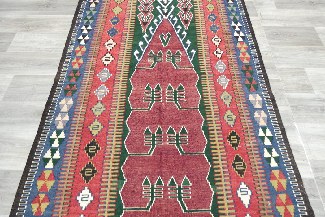 Handmade Fine Turkish Anatolian Kilim Rug Size: 210 x 136cm- Rugs Direct 