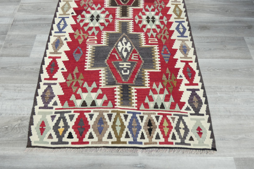 Handmade Fine Turkish Anatolian Kilim Rug Size: 184 x 104cm- Rugs Direct