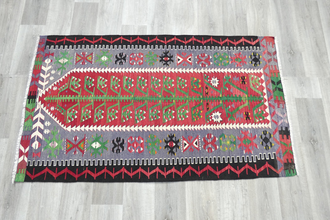 Handmade Fine Turkish Anatolian Kilim Rug Size: 184 x 107cm- Rugs Direct 