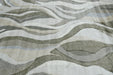 Kimya Collection Flowing Abstract Rug in Earthy Green and Beige – Organic Contemporary Design-Rugs Direct 