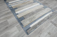 Kimya Collection Modern Striped Rug in Earth and Denim Tones – Contemporary Layered Design- Rugs Direct 