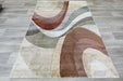 Kimya Collection Retro Wave Rug in Earthy Tones – Bold and Flowing Design- Rugs Direct 