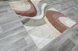 Kimya Collection Retro Wave Rug in Earthy Tones – Bold and Flowing Design- Rugs Direct 