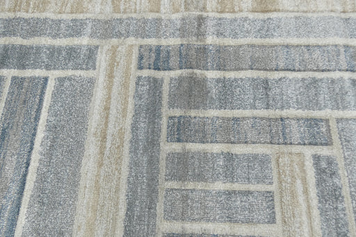 Kimya Collection Contemporary Geometric Rug in Neutral Beige and Gray – Modern Linear Design- Rugs Direct 