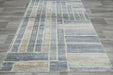 Kimya Collection Contemporary Geometric Rug in Neutral Beige and Gray – Modern Linear Design- Rugs Direct 