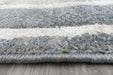 Kimya Collection Modern Geometric Rug in Blue and Gray – Structured Contemporary Design- Rugs Direct 