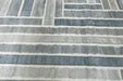 Kimya Collection Modern Geometric Rug in Blue and Gray – Structured Contemporary Design- Rugs Direct 