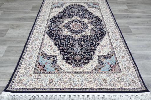 Anahita Collection Rug - Noble Medallion in Navy- Rugs Direct 