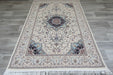 Anahita Collection Rug - Eternal Blossom in Cream & Blue- Rugs Direct