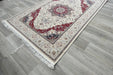 Anahita Collection Rug -Imperial Medallion in Cream and Red- Rugs Direct 