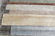 Mahsa Collection Modern Geometric Striped Rug in Earth Tones – Soft, Durable Design- RUGS DIRECT 