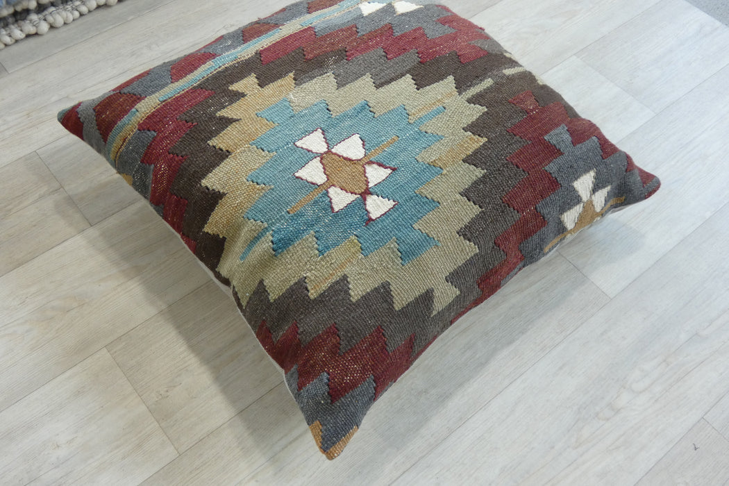 Turkish Hand Made Kilim Extra Large Size Cushion Size: 70 x 70cm - Rugs Direct