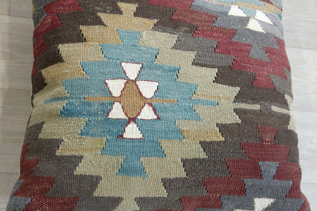 Turkish Hand Made Kilim Extra Large Size Cushion Size: 70 x 70cm - Rugs Direct