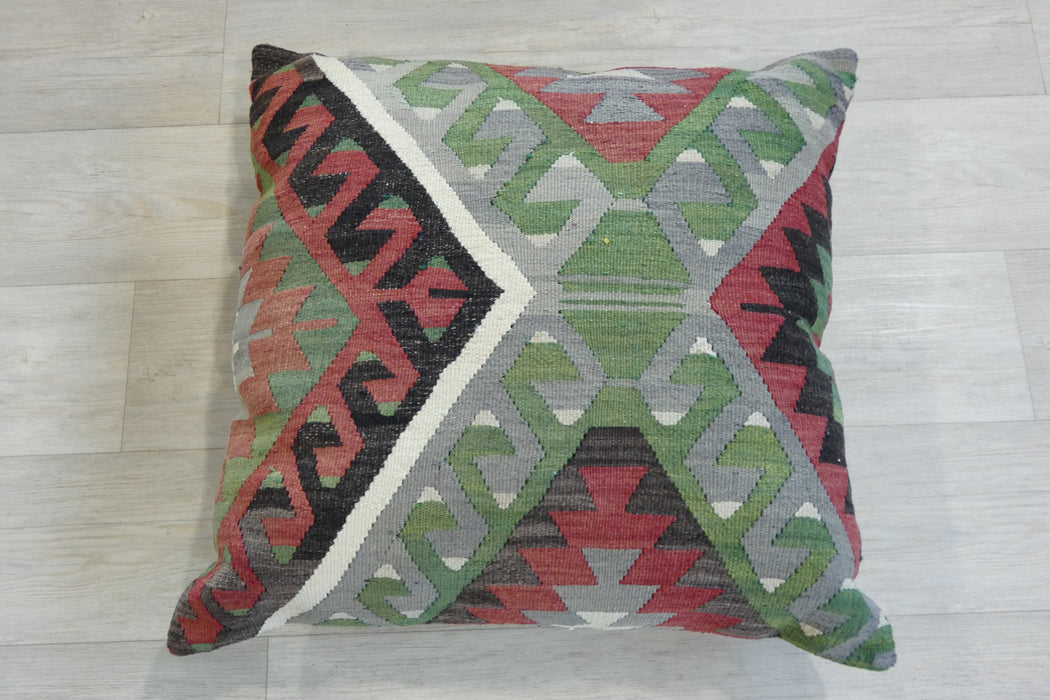 Turkish Hand Made Kilim Extra Large Size Cushion Size: 70 x 70cm - Rugs Direct