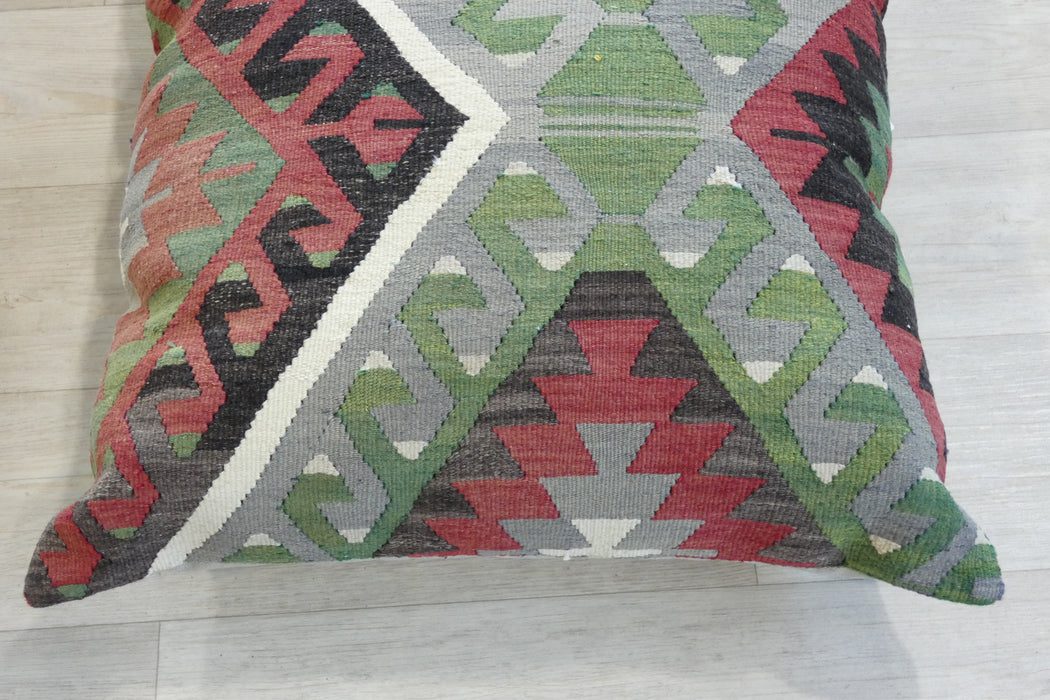 Turkish Hand Made Kilim Extra Large Size Cushion Size: 70 x 70cm - Rugs Direct