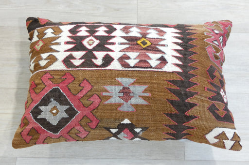 TURKISH HAND MADE VINTAGE KILIM LUMBAR PILLOW (40 X 60CM) - Rugs Direct