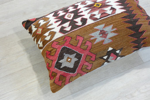 TURKISH HAND MADE VINTAGE KILIM LUMBAR PILLOW (40 X 60CM) - Rugs Direct