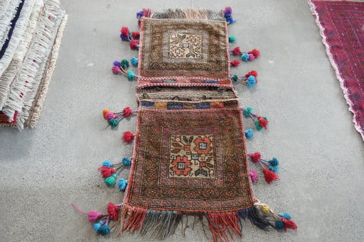 Vintage Hand Made Afghan Saddle Bag Size: 114cm x 52cm - Rugs Direct