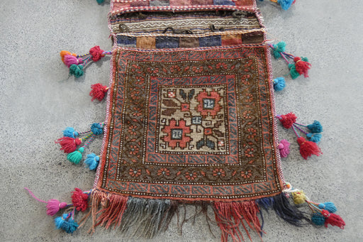 Vintage Hand Made Afghan Saddle Bag Size: 114cm x 52cm - Rugs Direct