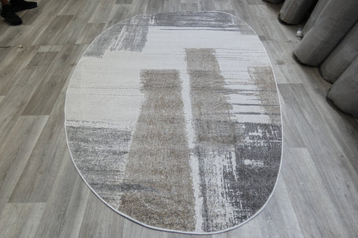 Modern Abstract Pebble-Shaped Rug in Neutral Tones – 160x230 cm- Rugs Direct 