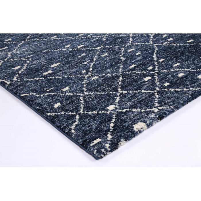 Abstract Turkish Modern Navy Colour Rug - Rugs Direct