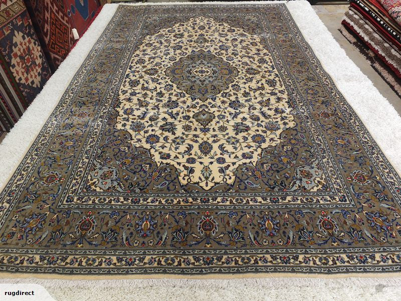 Persian Hand Knotted Kashan Rug Size: 305 x 197cm-Unclassified-Rugs Direct