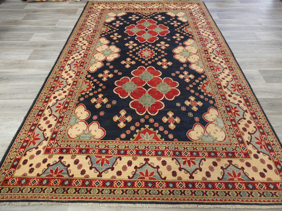 Afghan Hand Knotted Kazak Rug Size: 314 x 202cm-Afghan Rug-Rugs Direct