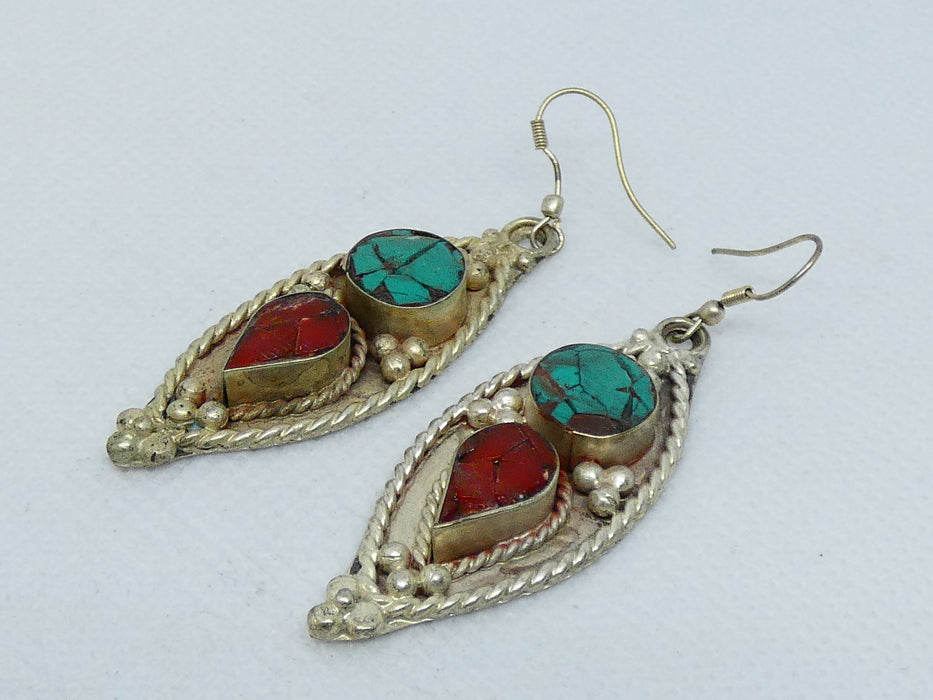 Nepalese Earring, Handmade and Traditional - Rugs Direct