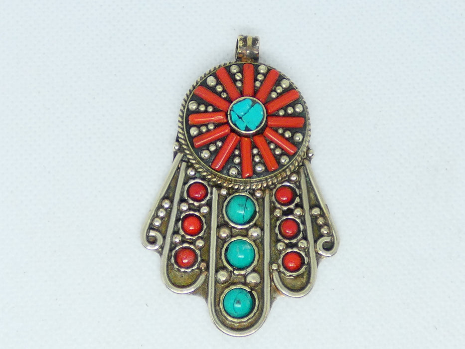 Nepalese Necklace Pendant, Handmade and Traditional - Rugs Direct