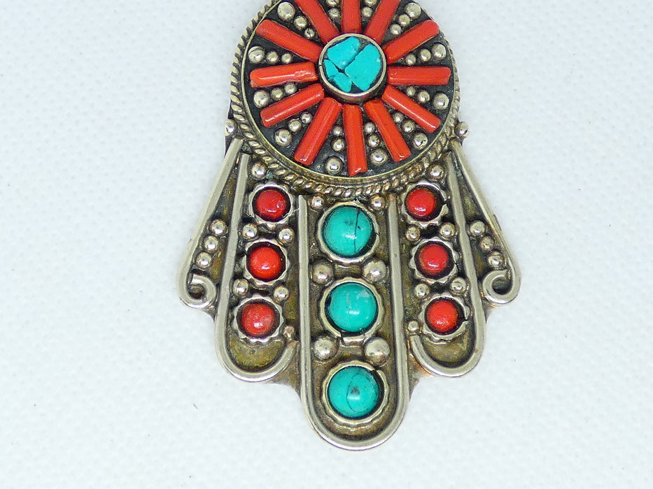 Nepalese Necklace Pendant, Handmade and Traditional - Rugs Direct