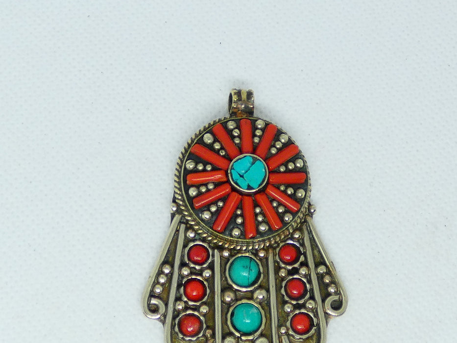 Nepalese Necklace Pendant, Handmade and Traditional - Rugs Direct