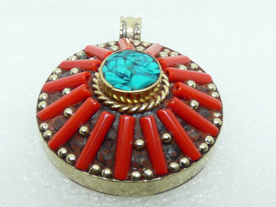 Nepalese Necklace Pendant, Handmade and Traditional - Rugs Direct