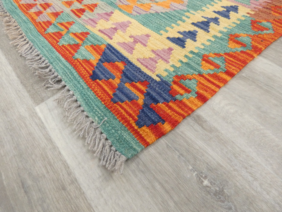 Afghan Hand Made Choubi Kilim Rug Size: 145 x 93cm - Rugs Direct