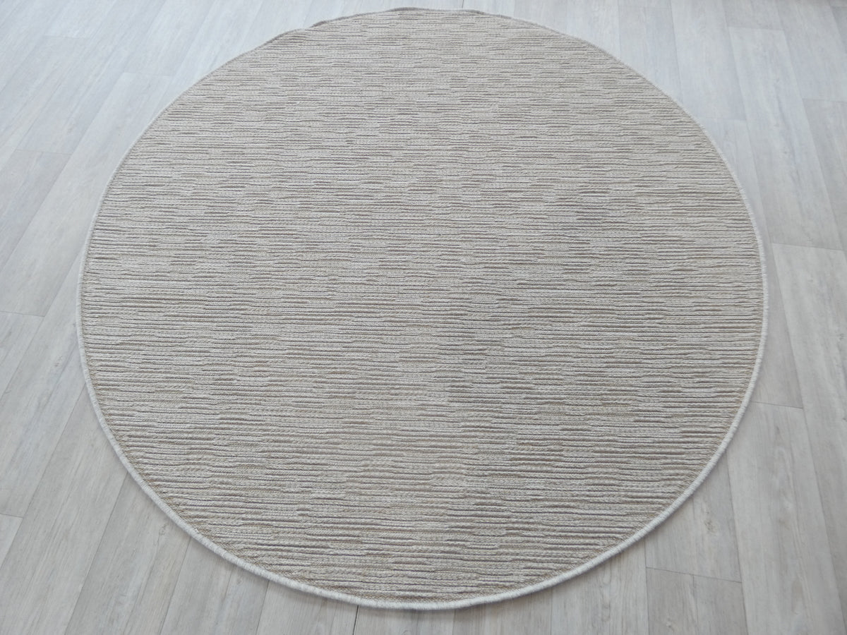 High Line Flat-weave Pure Wool Round Rug Size: 160x160cm — Rugs Direct